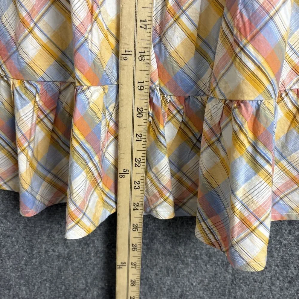 Gymboree Country Trail Girls Dress Size 8 Halo White Plaid Tiered